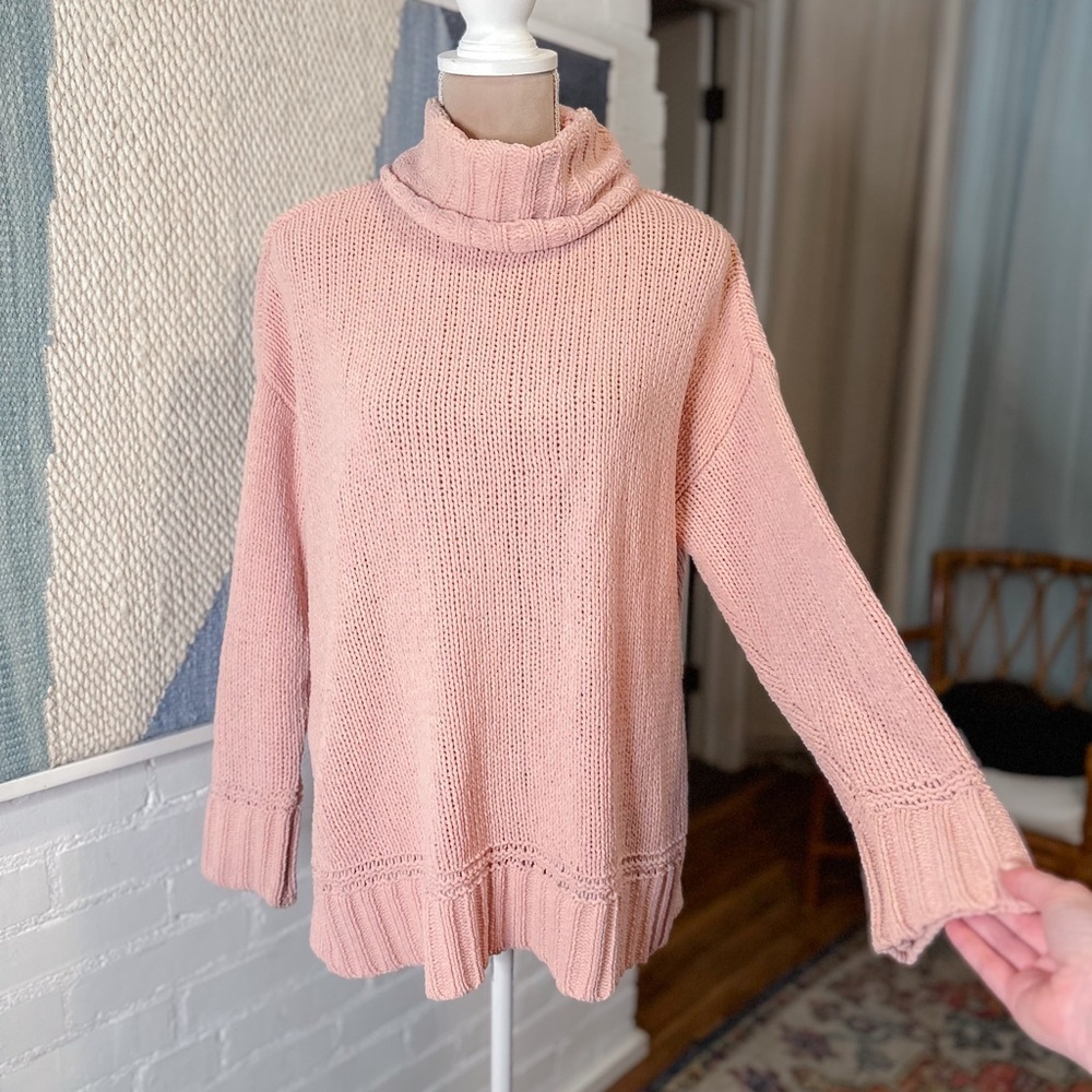 Aerie Soft Pink Chenille Oversized Sweater